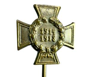 German WWI Honour Cross Stick Pin 1914-1918 (Hindenburg Cross) - Non-Combatant Version