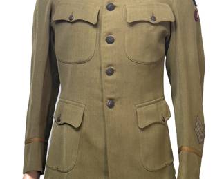 WWI US Army M1917 Tunic - Named Infantry Sergeant, 34th "Red Bull" Division, Third Army Military Uniform