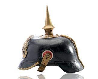 Imperial German WWI Bavarian M1895 Pickelhaube Spiked Helmet - NCO Infantry "In Treue Fest" Wappen - All Brass Fittings c.1897-1915