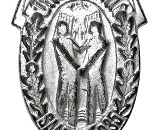 German 1935 "Deutsch ist die Saar" Tinnie - Saar Plebiscite Commemorative Badge