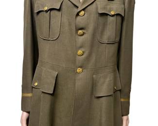 WWI US Army Officer's Private Purchase Tunic - 35th "Santa Fe" Division - Combat Wounded Veteran with Wound Chevron & 1934 DUI
