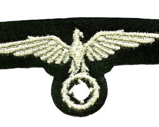 WWII German NSKK Officer's Trapezoid Cap Eagle Insignia - Aluminum Thread