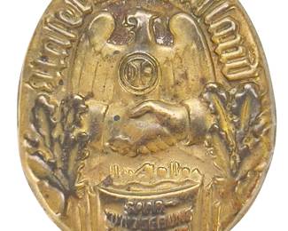 German 1930s Deutsche Front (DF) Saar Rally Tinnie - Pre-Plebiscite Badge