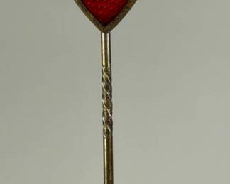 German Third Reich Stahlhelm Veterans Stickpin (1933-35) - Enamel - Heinrich Timm Maker Marked