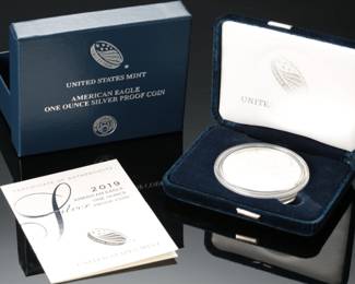 #4 2019-S American Eagle One Ounce Silver Proof Coin 19EM San Francisco Mint