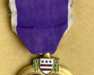 WWII US Army Purple Heart Medal Set, Cased & Named to CHARLES N. THOMAS, c. 1943-45