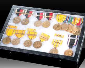 WWII & Post-War U.S. Military Medal Collection - 15 Pcs - Army & Navy Occupation, EAME, Pacific Campaign w/ Stars, American Defense