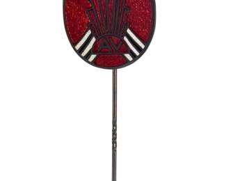 1930s German American Bund "AV" Membership Stick Pin Pre-WWII Sympathizer Insignia by Apollo Jewelry Brooklyn NY