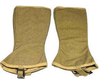 WWII USMC M-1938 Leggings Gaiters - Dated 1942, Philadelphia Depot