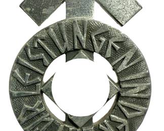 German WWII Third Reich Hitler Youth (HJ) Proficiency Badge in Silver - RZM M1/34 Karl Wurster