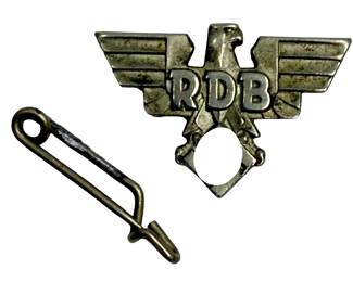 German Third Reich RDB Civil Servants Membership Pin - GES. GESCH. (Damaged)
