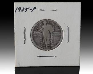 1925 P US Standing Liberty Quarter Silver Coin