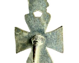 WWII German 1939 Veteran's Patriotic Stickpin with Soldier & Totenkopf