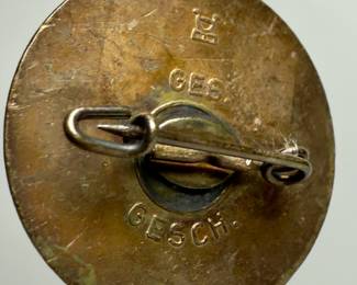 WWII German Third Reich Reichsluftschutzbund (RLB) Enamel Membership Badge