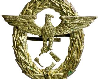 German WWII Police Shako Eagle Badge - Ordnungspolizei (Orpo)