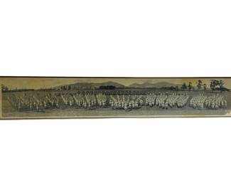 1935 Panoramic Photo 27th Infantry "Wolfhounds" at Schofield Barracks, Hawaii, Pre-WWII
