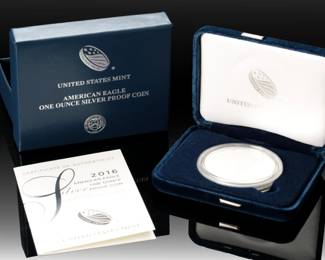 #4 2016-W American Eagle One Ounce Silver Proof Coin West Point Mint
