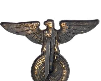 WWII German Army Wehrmacht Visor Cap Eagle - F.L.L. Maker Marked - Friedrich Linden Lüdenscheid - Third Reich Insignia