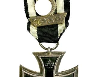German WWI Iron Cross 2nd Class with WWII 1939 Spange (Clasp)