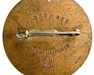 1938 German Nuremberg Rally Badge - "Greater Germany" Reichsparteitag Tinnie