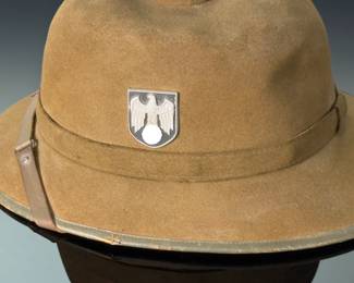 Original German WWII Heer Second Pattern Tropical Pith Helmet Tropenhelm Southern Front