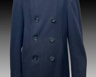 Vintage US Navy Issue Wool Peacoat - Named