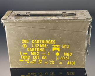 Lot of M13 .308 Ammo Cartridge Links Metallic Belt 7.62mm in Ammo Can