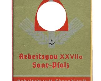 1936 Third Reich RAD Photo Album & Document Group - Arbeitsgau XXVIIa Saar-Pfalz - Oath Certificate