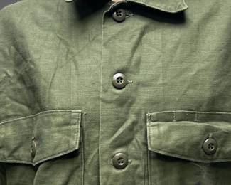 Vintage 1960s USMC P-61 Shirt - Vietnam Era OG-107 Sateen