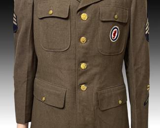 WWII US Army 4 Pocket Jacket Military Uniform Engineer Amphibious Brigade Seahorse