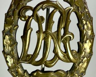 German Weimar Republic DRA National Sports Badge in Bronze by H. Wernstein