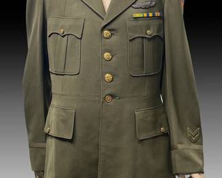 WWII US Army Air Force Pilot Officer's Uniform Jacket - Lt. Colonel Military Uniform