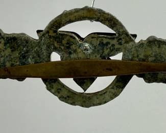 German WWII Luftwaffe Transport & Glider Pilot's Flight Clasp in Silver