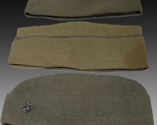 Lot of 3 US Military Marines Garrison Caps hats