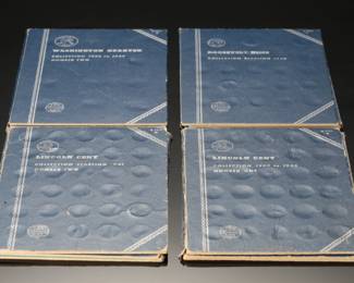 Lot of 4 Whitman Coin Collection Books Quarters/Dimes/Pennies