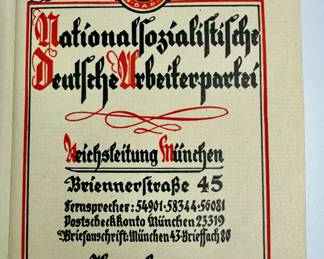 WWII German Party NSDAP Mitgliedsbuch Membership Book- 1930 Old Fighter Alter Kämpfer - Josef Knoll Photo ID - Complete Dues