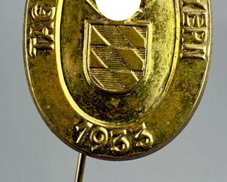 Historic 1933 German "Tag der Jugend" Stick Pin - Day of the Youth in Bavaria Tinnie