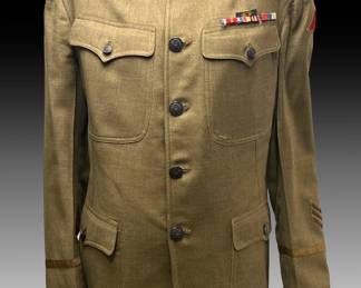 WWI US Army Officer Tunic - Captain, Tank Corps, 3rd Army, Mexican Border & Occupation Medals