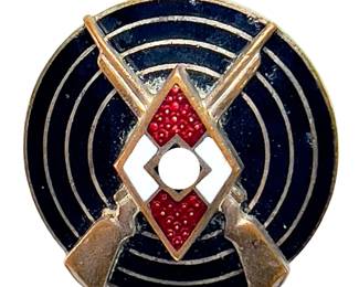 WWII German Hitler Youth (HJ) Marksman's Shooting Award Badge - RZM M1/77