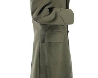WWII US Marine Corp USMC Heavy Wool Overcoat Trench Coat Military Uniform
