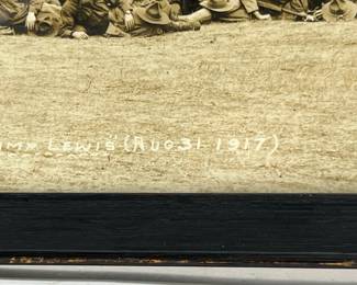 WWI 1917 Panoramic Photo E Company 117th US Engineers 42nd Rainbow Division at Camp Lewis, WA