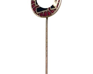 WWII German DRL Sports Federation Stick Pin - Third Reich Era - Maker Marked L&W
