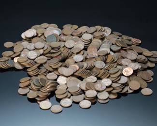 Lot of 634 Wheat Pennies US Coins