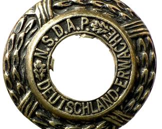 WWII German Party (NSDAP) "Deutschland Erwache" Supporter Badge