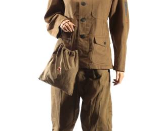 WWI US Army Medical Corps Military Uniform Tunic, Pants, Hat, New York Port of Embarkation
