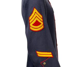 WWI US Marine Corps USMC Dress Blue Tunic Jacket, Sergeant Rank, Service Stripes