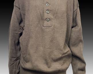 U.S. Army Military Issue Wool Henley Command Sweater