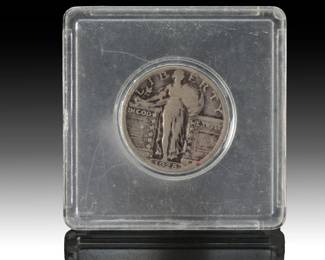 1928 US Standing Liberty Quarter Silver Coin