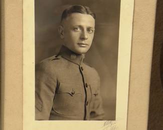 WWI US Army "Three Brothers" Portrait Grouping; Infantry PFC w/ Wound Chevron & I Corps Patch, Sanitary Corps & Corporal