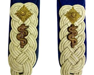 WWII German Army Medical Officer Major's Shoulder Boards - Third Reich Heer Sanitätstruppe Insignia